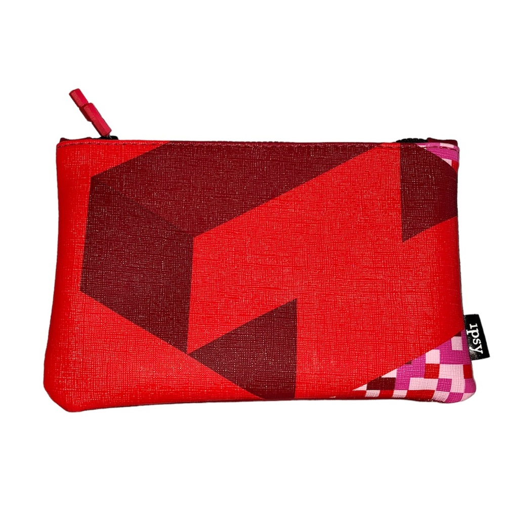 Ipsy Tetris collaboration red makeup bag